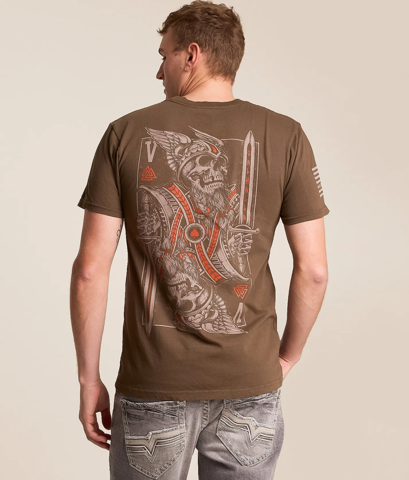 Tops|Graphic T-Shirts | Howitzer Valhalla Card T-Shirt Wren
