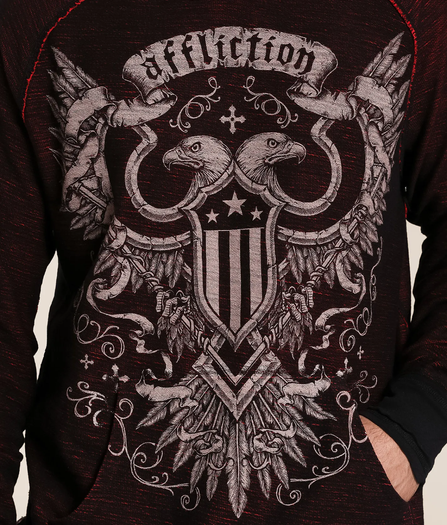 Affliction Value Honor Reversible Hoodie Lollipop Black Online