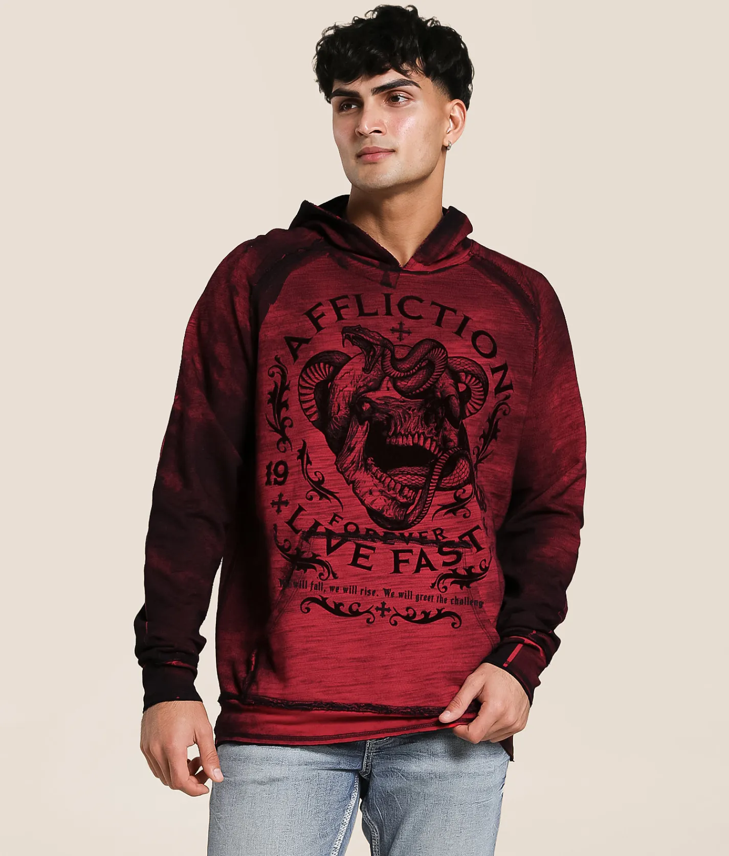 Affliction Value Honor Reversible Hoodie Lollipop Black Online