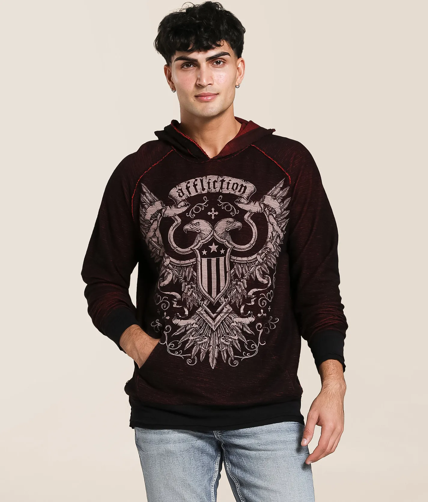 Affliction Value Honor Reversible Hoodie Lollipop Black Online