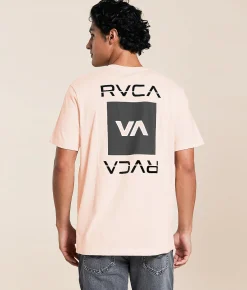 Tops|Graphic T-Shirts | RVCA VA Overlay T-Shirt Peach
