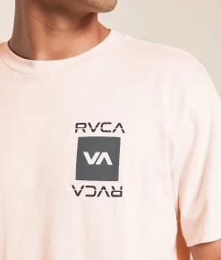 Tops|Graphic T-Shirts | RVCA VA Overlay T-Shirt Peach
