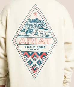 Tops | Ariat Vaquero Fresa Hooded Sweatshirt Silver Birch