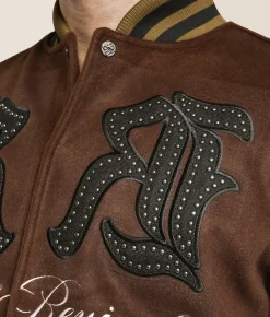 Tops|Coats & Jackets | Rock Revival Varsity Jacket Brown White