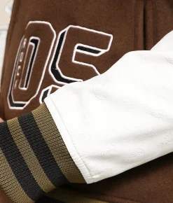 Tops|Coats & Jackets | Rock Revival Varsity Jacket Brown White