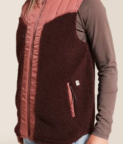 Tops|Coats & Jackets | LIV Outdoor Vela Sherpa Vest Burnt Olive