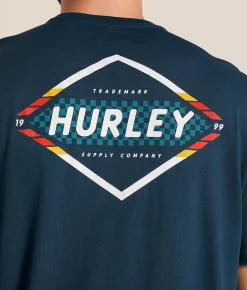 Hurley Velocity T-Shirt Armored Navy New