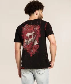 Tops|Graphic T-Shirts | Affliction Velvet Sky T-Shirt Black