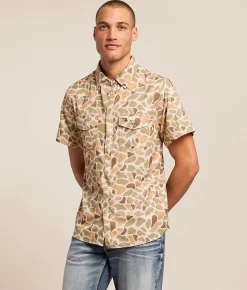 Tops | BURLEBO Western Performance Stretch Shirt Venado Camo