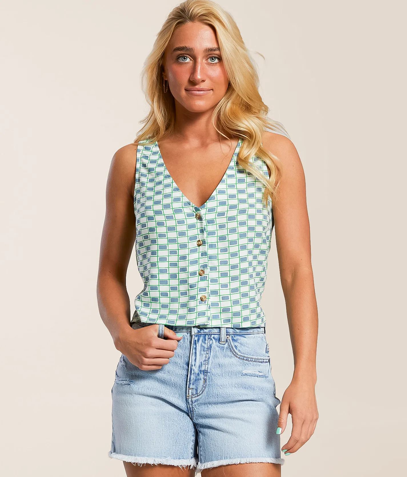 Tops | Hurley Venice Tank Top Windward Blue