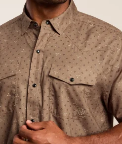 Tops | Ariat VentTEK Fitted Western Shirt Fossil