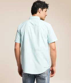Ariat VentTEK Outbound Fitted Western Shirt Blue Glow Discount