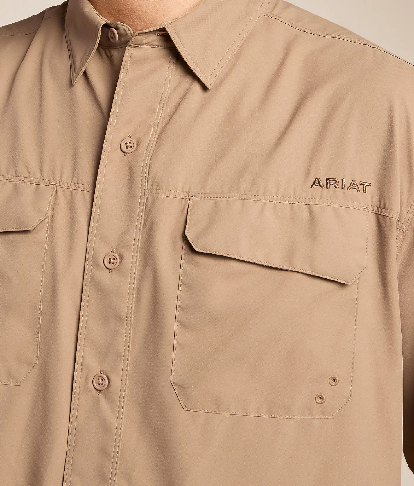 Tops | Ariat VentTEK Outbound Western Shirt Taupe Grey