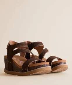 Shoes | Very G Verde Trail Leopard Wedge Sandal Chocolate
