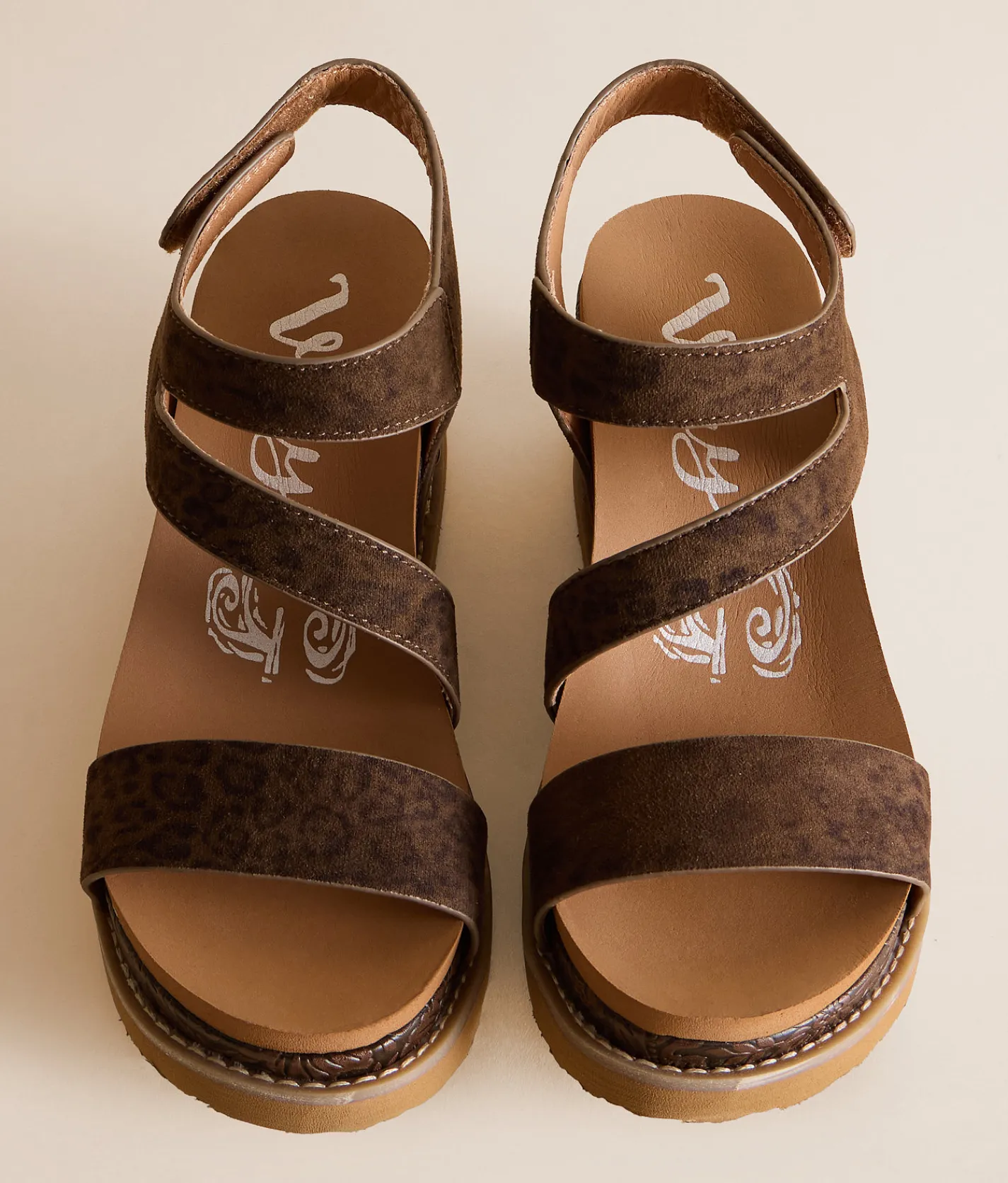Shoes | Very G Verde Trail Leopard Wedge Sandal Chocolate