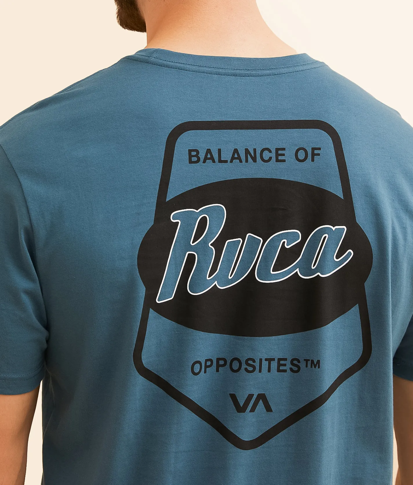RVCA Vert Combo T-Shirt Duck Blue Clearance