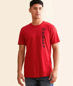 Ariat Vertical Logo T-Shirt Red Online
