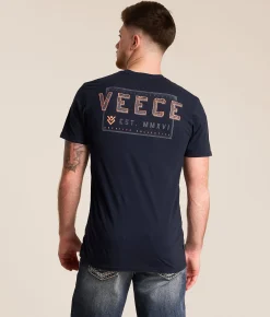 Tops|Graphic T-Shirts | Veece Verticals T-Shirt Navy