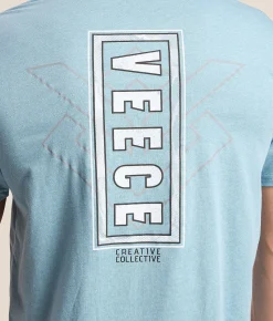 Tops|Graphic T-Shirts | Veece Verticle Wave T-Shirt Storm Blue Ski Blue