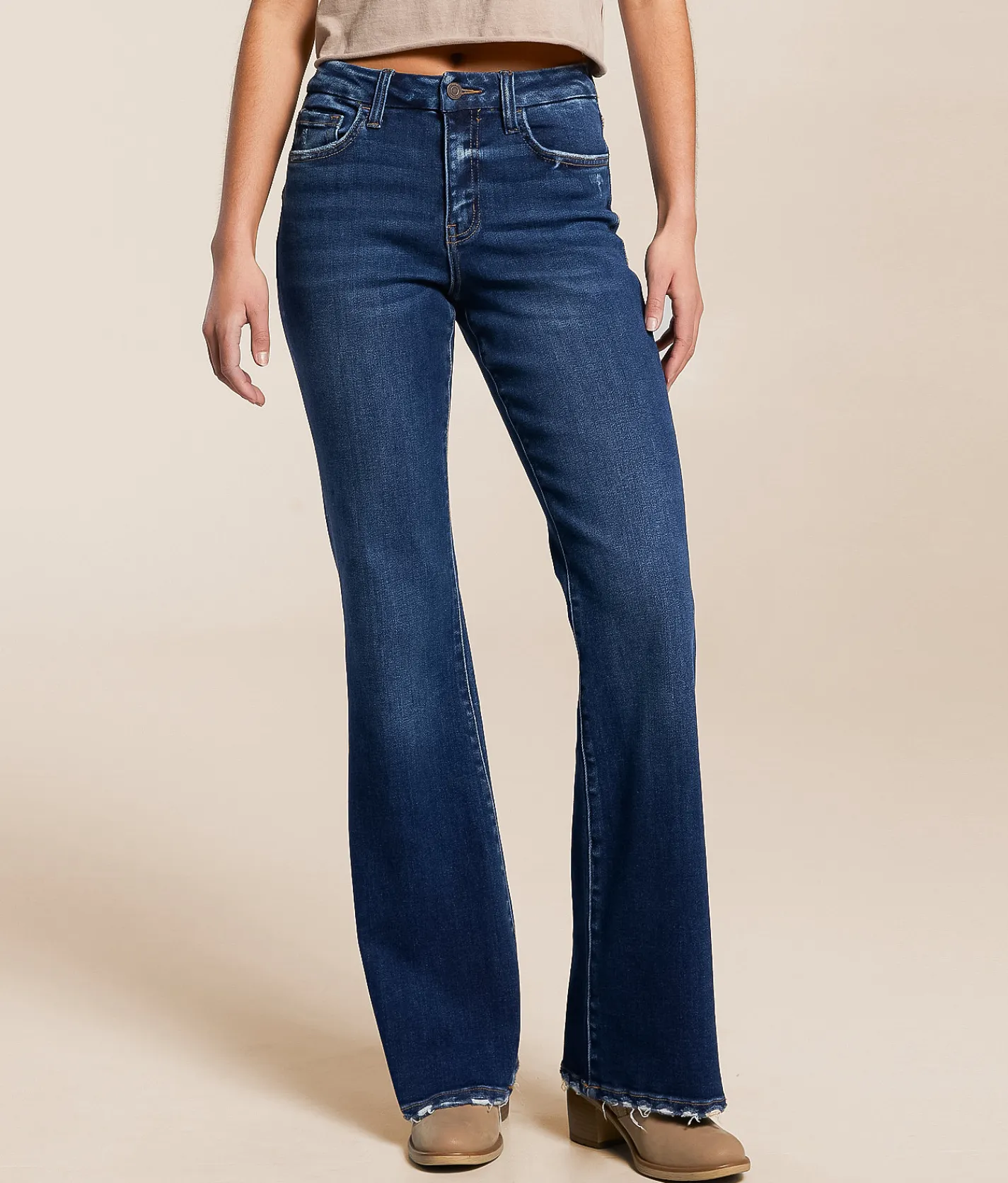 VERVET by Flying Monkey VERVET Bella High Rise Flare Stretch Jean Restructure Sale
