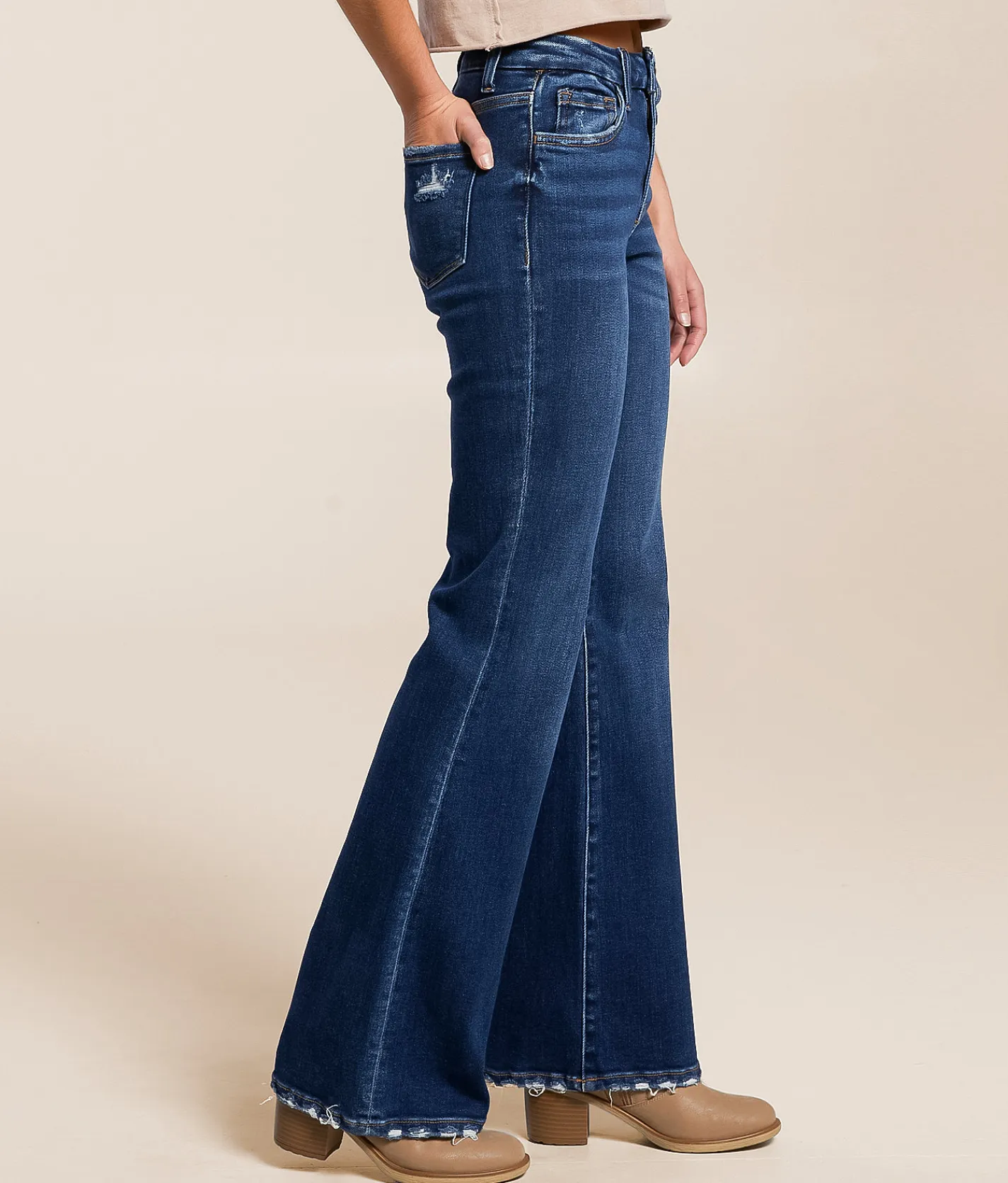 VERVET by Flying Monkey VERVET Bella High Rise Flare Stretch Jean Restructure Sale