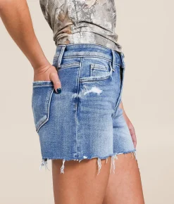 Bottoms|Shorts | VERVET by Flying Monkey VERVET Rebecca High Rise Stretch Short Disarming
