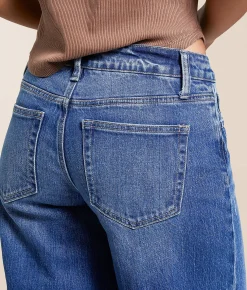 Jeans|Bottoms | VERVET by Flying Monkey V-Front Wide Leg Stretch Jean Persistent