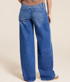 Jeans|Bottoms | VERVET by Flying Monkey V-Front Wide Leg Stretch Jean Persistent