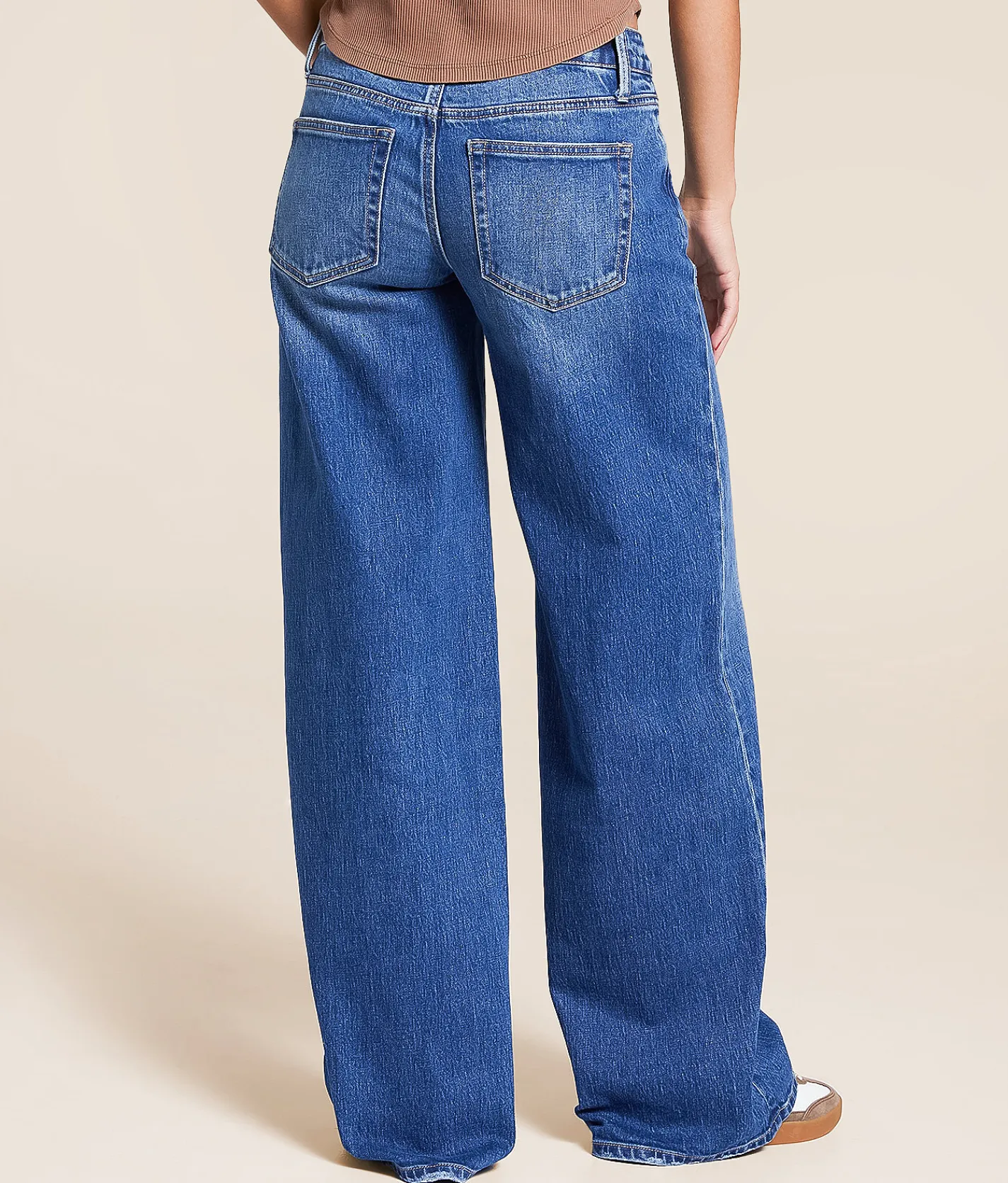 Jeans|Bottoms | VERVET by Flying Monkey V-Front Wide Leg Stretch Jean Persistent