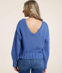 Z Supply Vida Reversible Sweater Riviera Discount