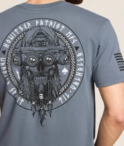Tops|Graphic T-Shirts | Howitzer Viking Spirit T-Shirt Steel Blue
