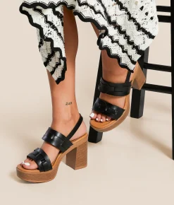 Pierre Dumas Vikki Woven Heeled Sandal Black Online