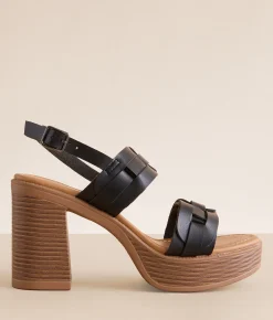 Pierre Dumas Vikki Woven Heeled Sandal Black Online