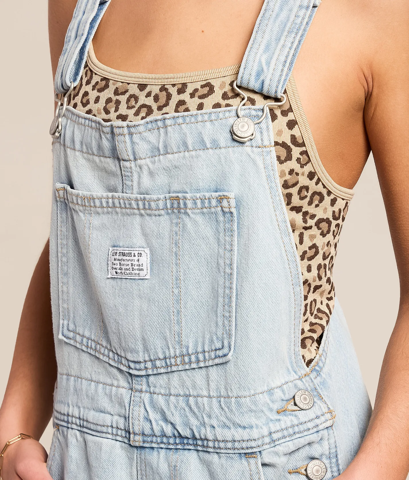 Rompers & Jumpsuits | Levi's® Vintage Cuffed Overall Short Abraided Art