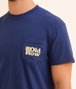 Old Row Vintage Fishing T-Shirt Navy Clearance