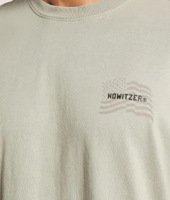 Howitzer Vintage Flag T-Shirt Plaza Taupe Sale