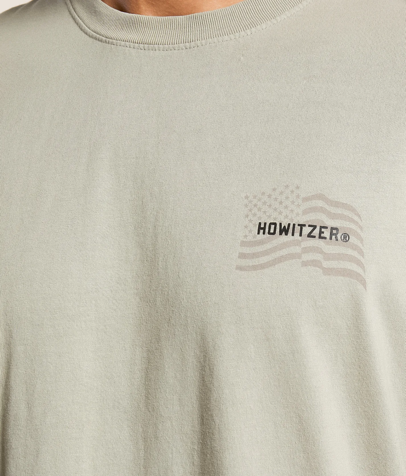Howitzer Vintage Flag T-Shirt Plaza Taupe Sale