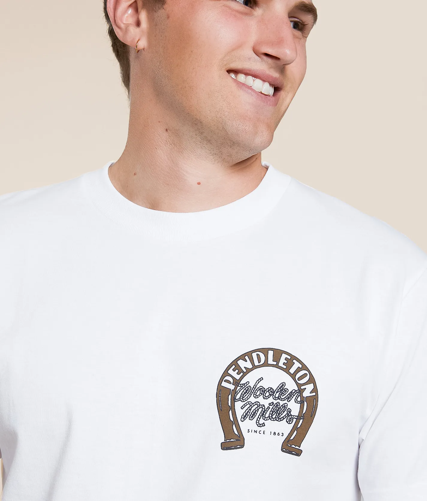 Tops | Pendleton Vintage Horseshoe T-Shirt White
