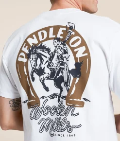 Pendleton Vintage Horseshoe T-Shirt White Discount