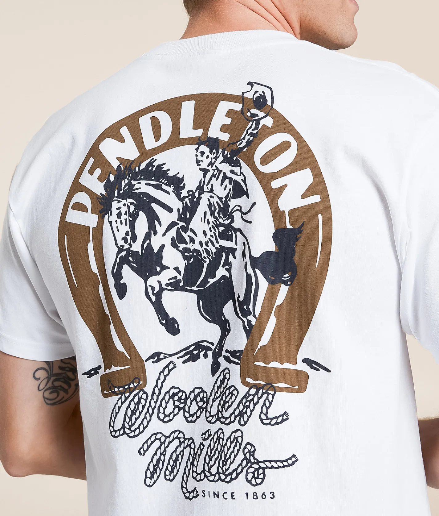 Pendleton Vintage Horseshoe T-Shirt White Discount