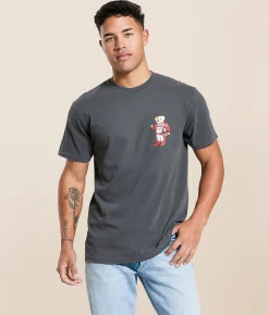 Pretty Vacant Vintage Race Bear T-Shirt Washed Black