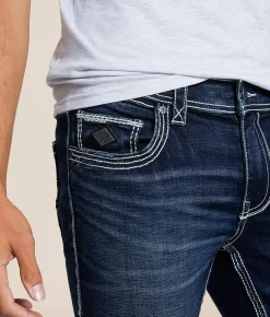 Buckle Black Vintage Three Straight Stretch Jean Pecos Sale