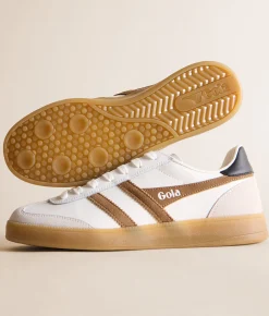Gola® Viper Leather Sneaker White Tobacco Black Gum Best