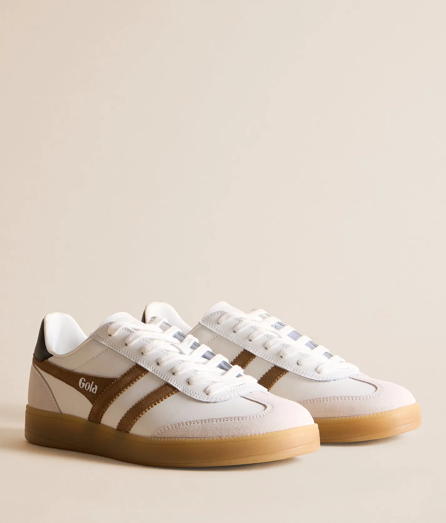 Gola® Viper Leather Sneaker White Tobacco Black Gum Best