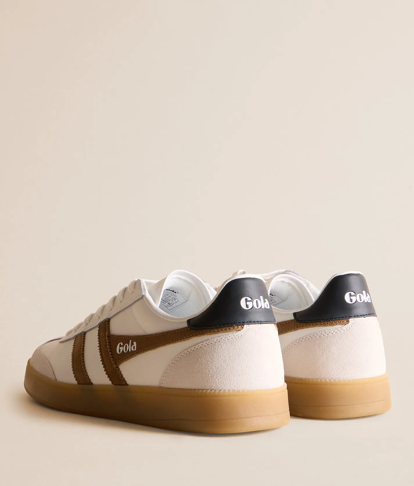 Gola® Viper Leather Sneaker White Tobacco Black Gum Best