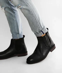 Shoes | Steve Madden Vise Leather Boot Black