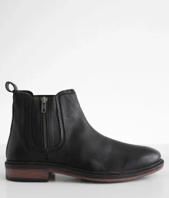 Shoes | Steve Madden Vise Leather Boot Black