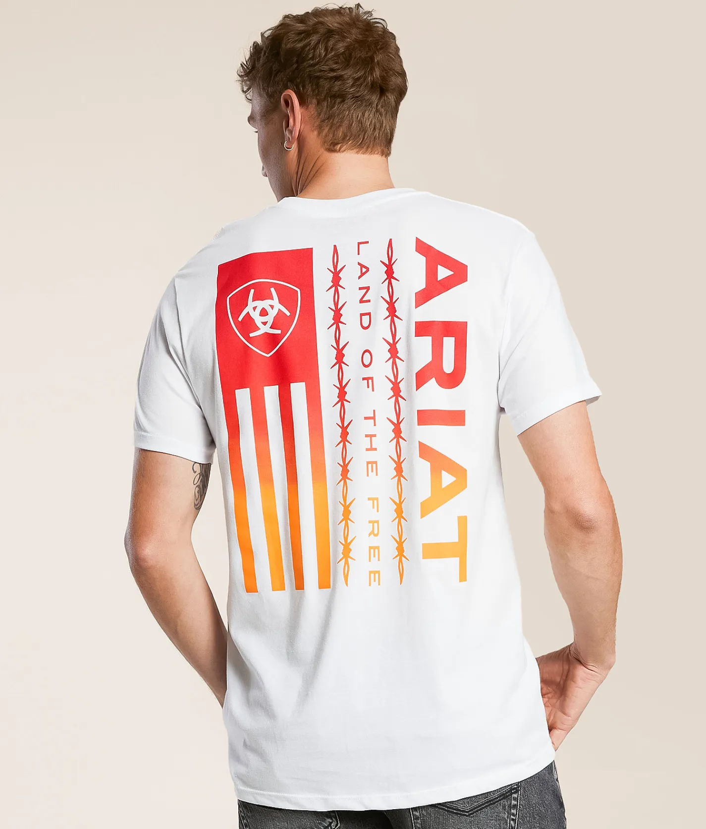 Tops|Graphic T-Shirts | Ariat Visible Valley Flag T-Shirt Black