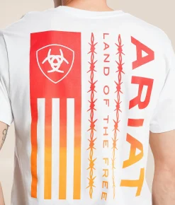 Tops|Graphic T-Shirts | Ariat Visible Valley Flag T-Shirt Black
