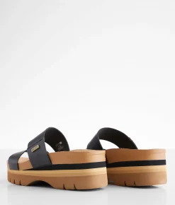 Reef Vista Hi Cushioned Flatform Sandal Black New